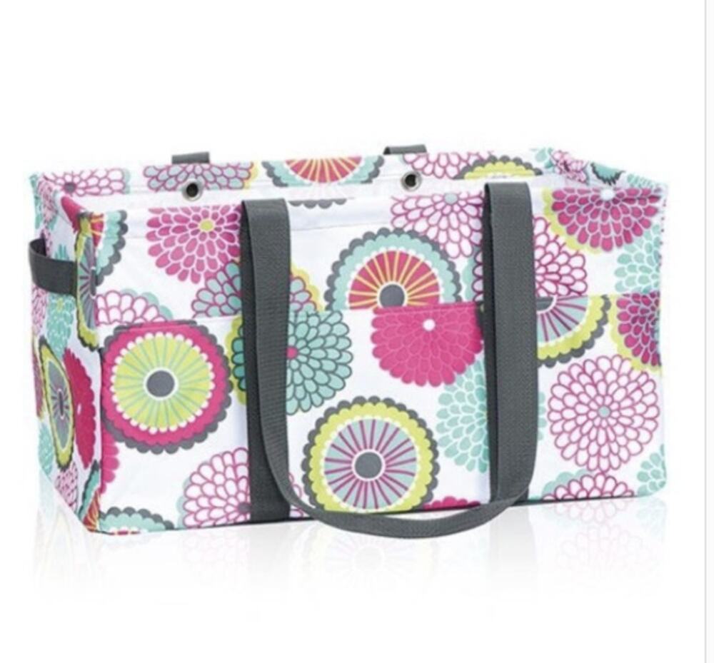Thirty One Deluxe Utility Tote Bubble Bloom 21.5" L x 11.75" H x 12.625"D